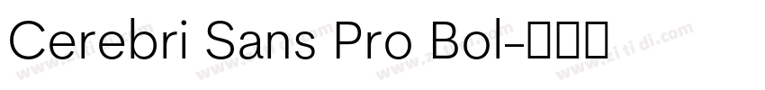 Cerebri Sans Pro Bol字体转换